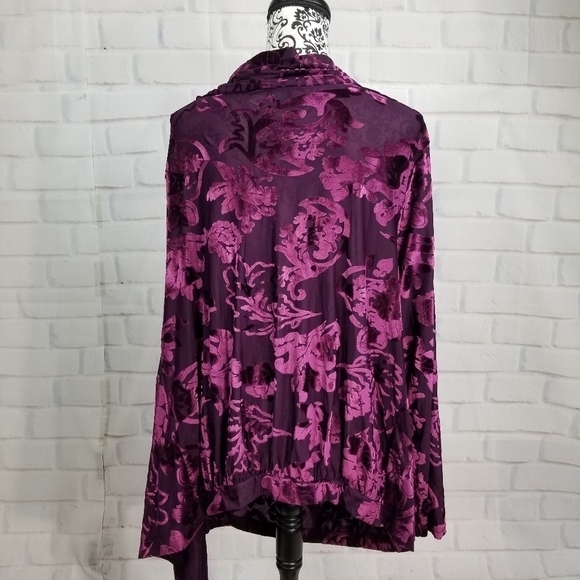 VT Luxe cowl wrap semi sheer cardigan size 3x - Picture 10 of 10